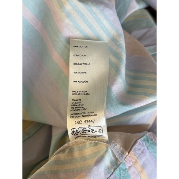 Free People Primavera Stripe Cotton Midi Dress NWT Women's M Pastel Purple - Picture 6 of 6